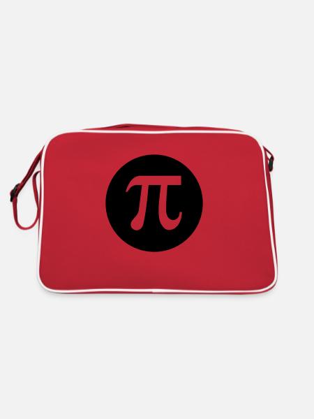 Universelles Zeichen / Mathe - Retro Tasche - Rot/Weiß - Hinten
