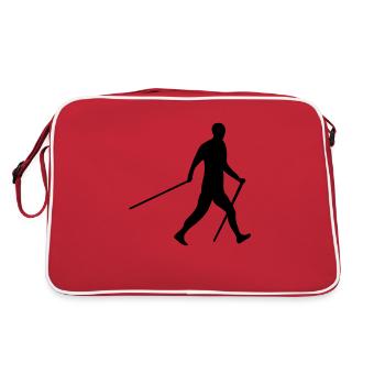 Nordic Walker - Wandern - Spazieren - Retro Bag - red/white - Back