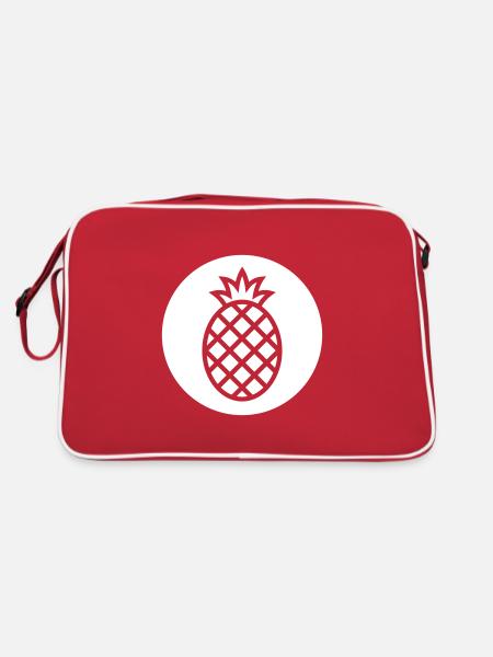 ananas - Sac Retro - rouge/blanc - Dos