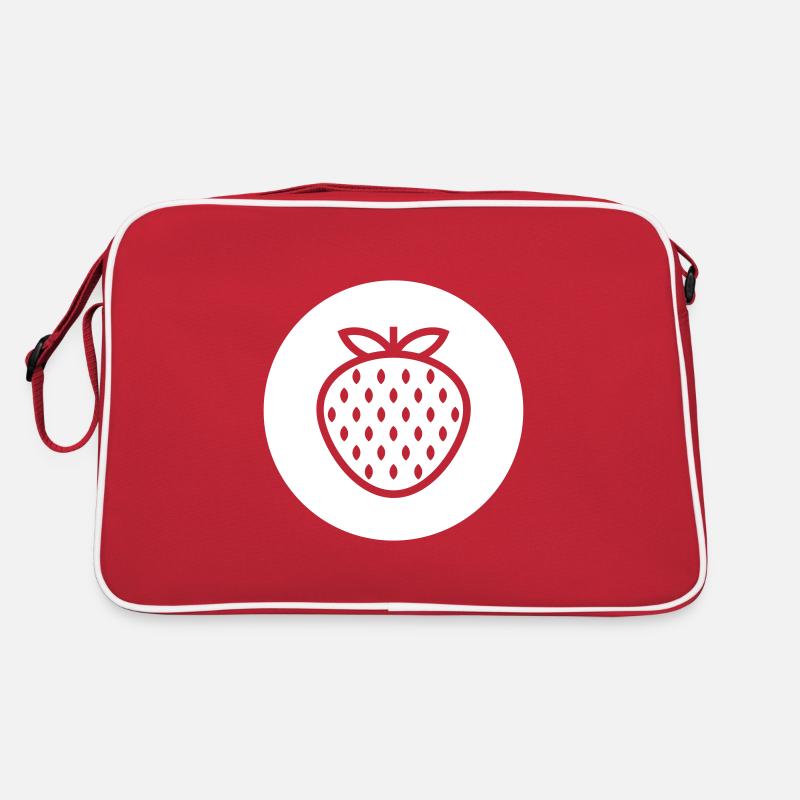 Erdbeere Retro Tasche