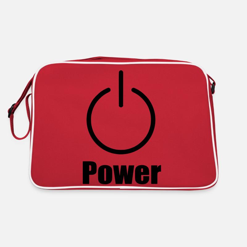 power button Retro Tasche