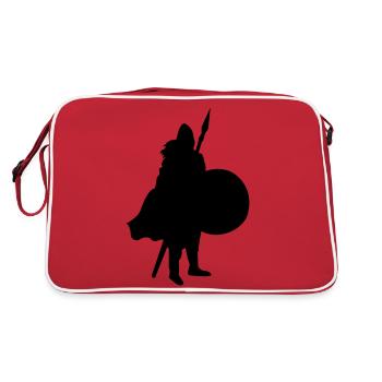 wikinger - Retro Tasche - Rot/Weiß - Hinten