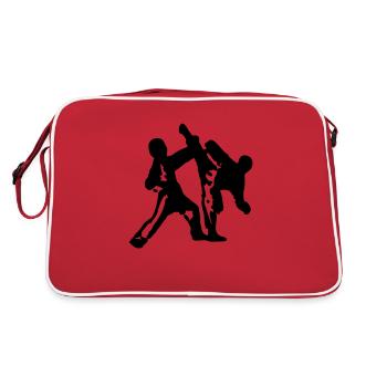 Taekwondo Kampfkunst -1 - Retro Tasche - Rot/Weiß - Hinten