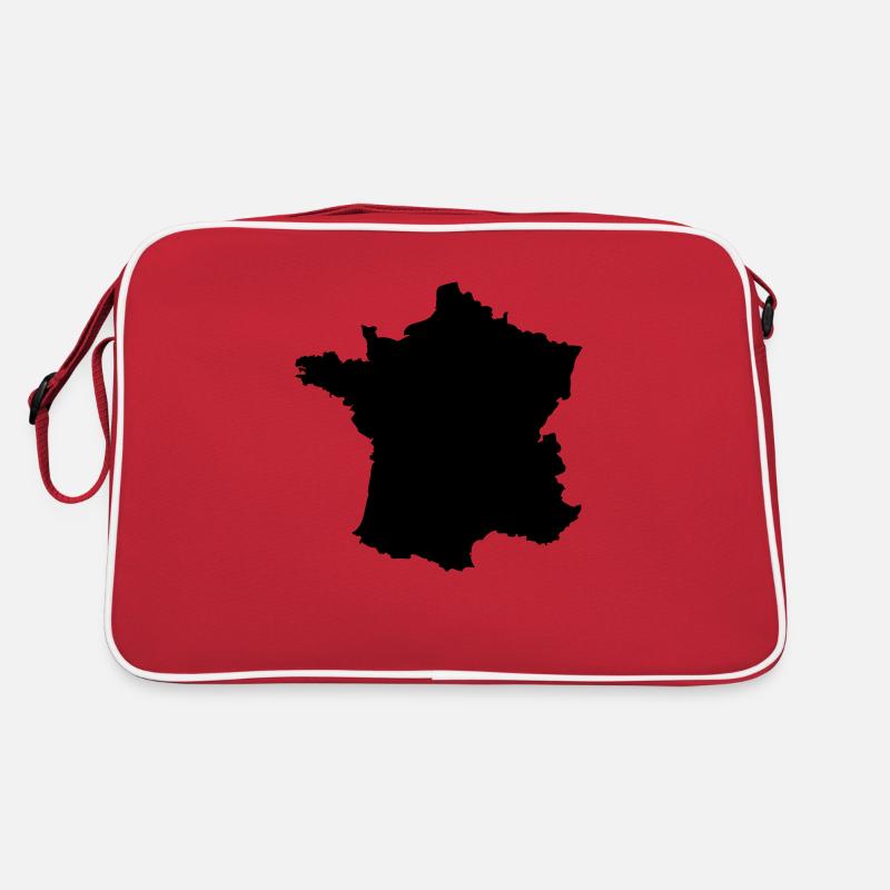 Frankreich Karte Retro Tasche