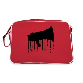 Graffiti Megaphone Propaganda Haut-parleur - Sac Retro - rouge/blanc - Dos