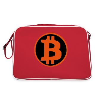Bitcoin Crypto Monnaie Vecteur de vie virtuelle 3 - Sac Retro - rouge/blanc - Dos