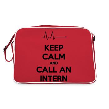 Keep Calm And Call An Intern - Sac Retro - rouge/blanc - Dos