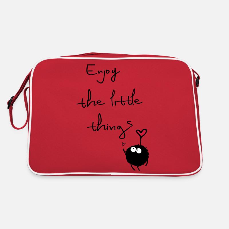 genieße die kleinen Dinge Retro Tasche