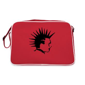 Punk - Retro Tasche - Rot/Weiß - Hinten