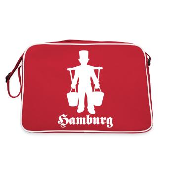 Hummel Hamburg 1c - Retro Tasche - Rot/Weiß - Hinten