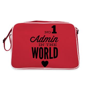 Le meilleur Admin dans le monde - Sac Retro - rouge/blanc - Dos