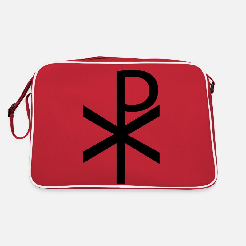 Christus Monogramm - Retro Tasche - Rot/Weiß