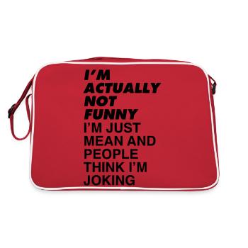 Im not funny - Retro Bag - red/white - Back