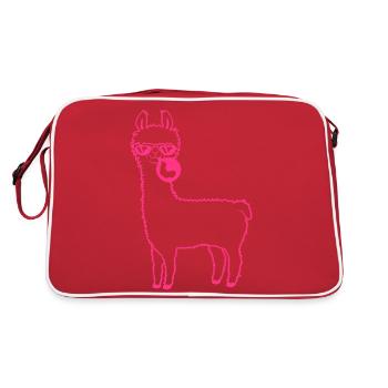 Lama chewing-gum bulle bulle alpaga soufflant - Sac Retro - rouge/blanc - Dos