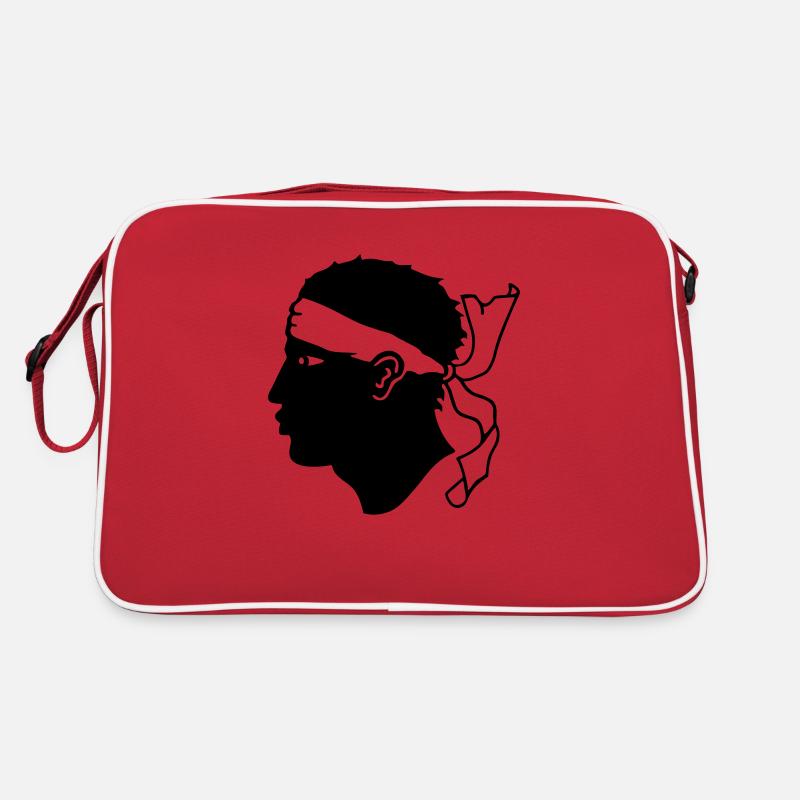 Corsica Korsika - Retro Tasche - Rot/Weiß