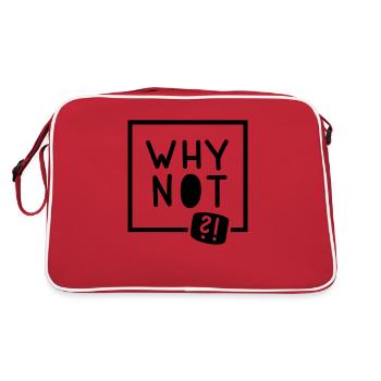 Why not?! - Retro Tasche - Rot/Weiß - Hinten