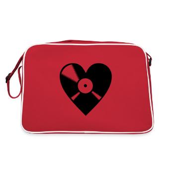 LOVE VINYL - Retro Bag - red/white - Back