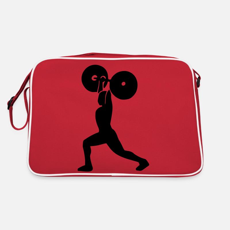 Fitness - Retro Tasche - Rot/Weiß