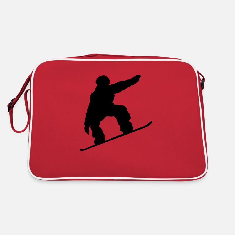 snowboarder, snowboarding Retro Bag