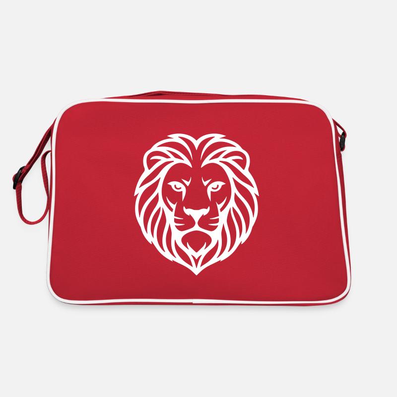 Lion head logo icon - Retro Bag - red/white