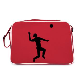 Graceful Volleyball Jump Black - Retro Bag - red/white - Back