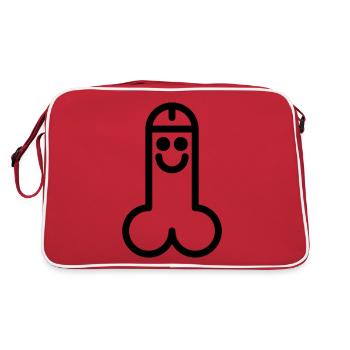 penis male - Retro Bag - red/white - Back