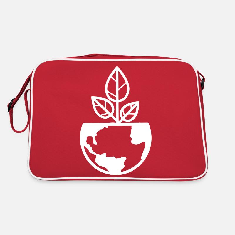 planet erde pflanze Retro Tasche