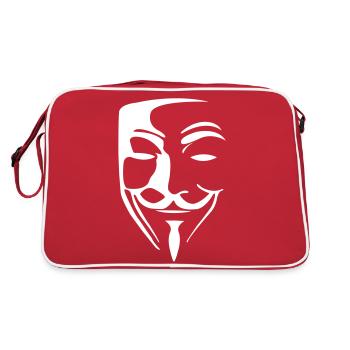 Anonymous Mask - Retro Bag - red/white - Back