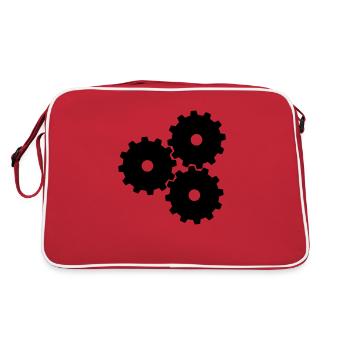 Gear Engrenage Icon - Sac Retro - rouge/blanc - Dos