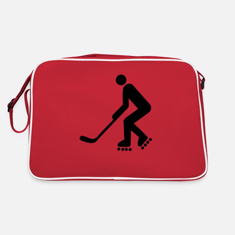 inline hockey inline Silhouette Logo Retro Tasche