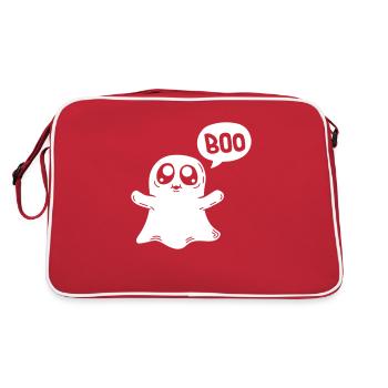 Scaring Boo Ghost - Retro Bag - red/white - Back