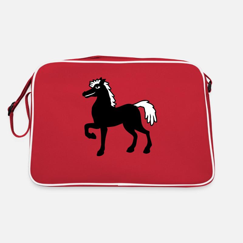 Horse Stallion Cool Pride Guy Riding Rider Hobby Retro Bag