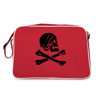 Skull - Retro Bag - red/white - Back