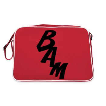 BAM - Cartoon-Style - Retro Bag - red/white - Back
