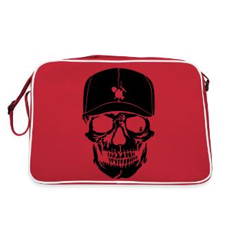 Tete de mort - Sac Retro - rouge/blanc - Dos