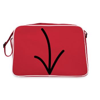 Das Kind bin ich! - Retro Tasche - Rot/Weiß - Hinten