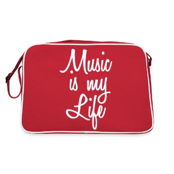 La musique est ma citation - Sac Retro - rouge/blanc - Dos