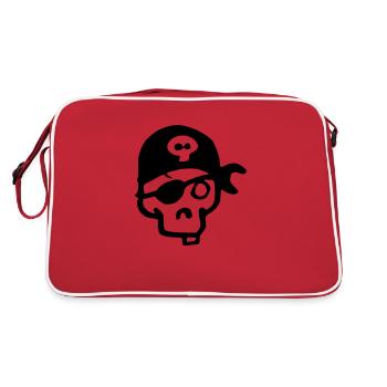 seeräuber - Retro Tasche - Rot/Weiß - Hinten