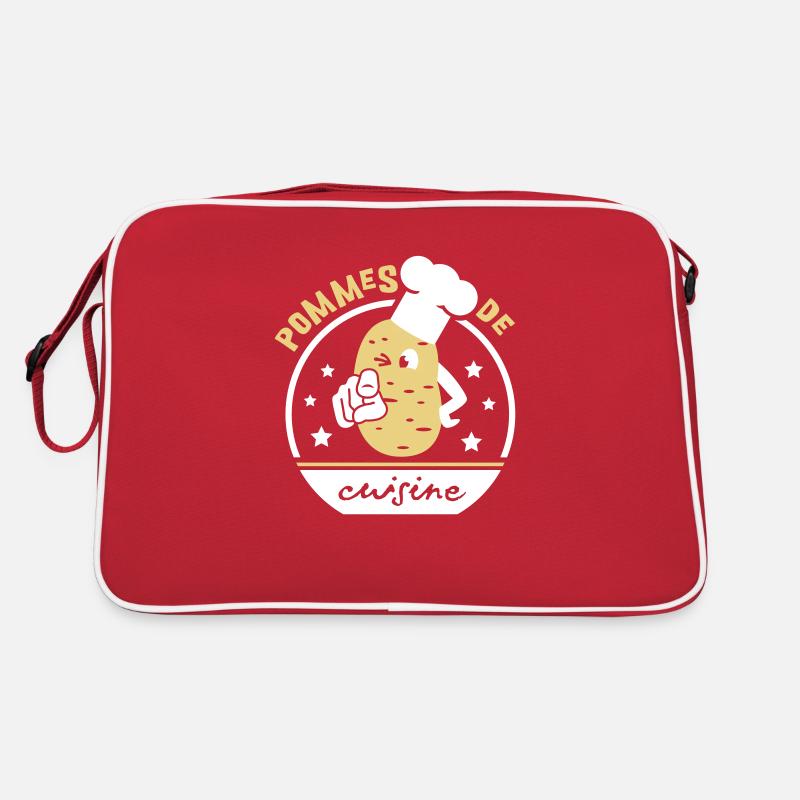 Pommes de cuisine - Retro Tasche - Rot/Weiß