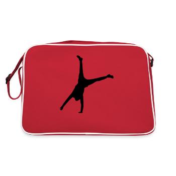 handstand move - Retro Tasche - Rot/Weiß - Hinten