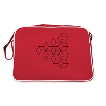 Triangle Cube Bold - Sac Retro - rouge/blanc - Dos