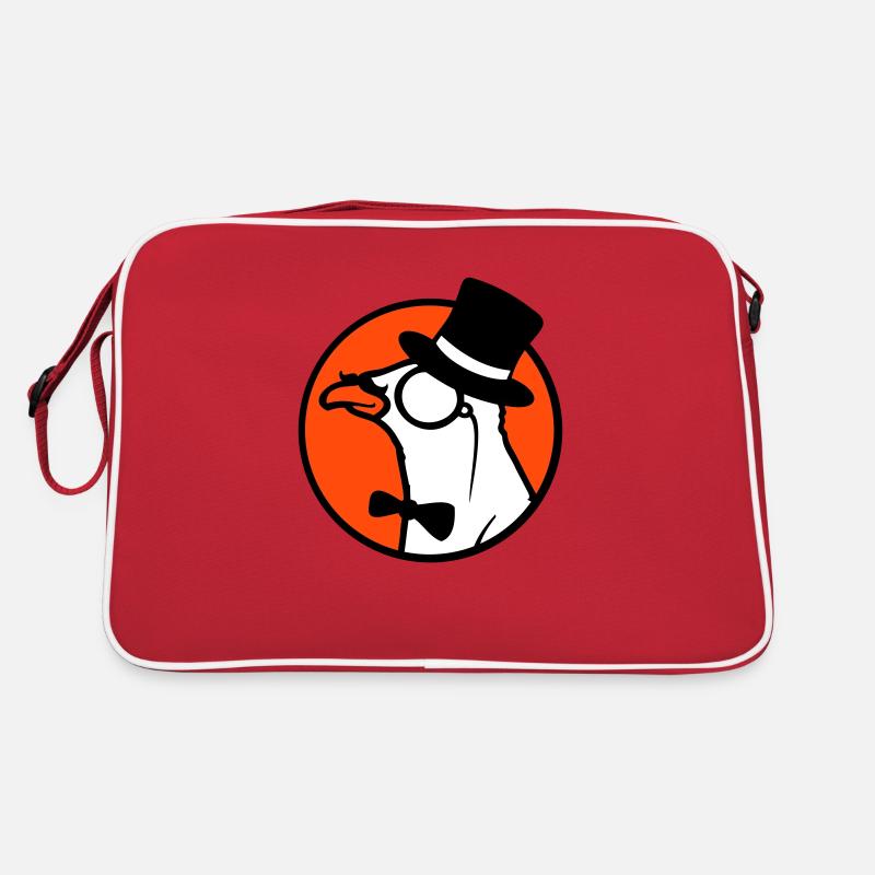 Sir Vogel Zylinder Hut Monokel Brille reicher Herr Retro Tasche