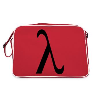 Lamda - Retro Tasche - Rot/Weiß - Hinten