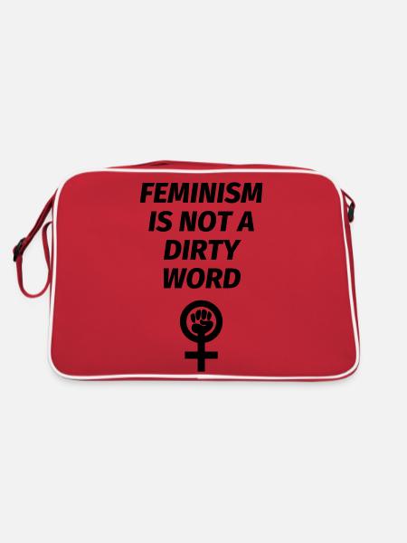 Feminism is not a dirty word - Sac Retro - rouge/blanc - Dos