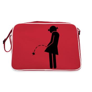 Piss - Retro Tasche - Rot/Weiß - Hinten