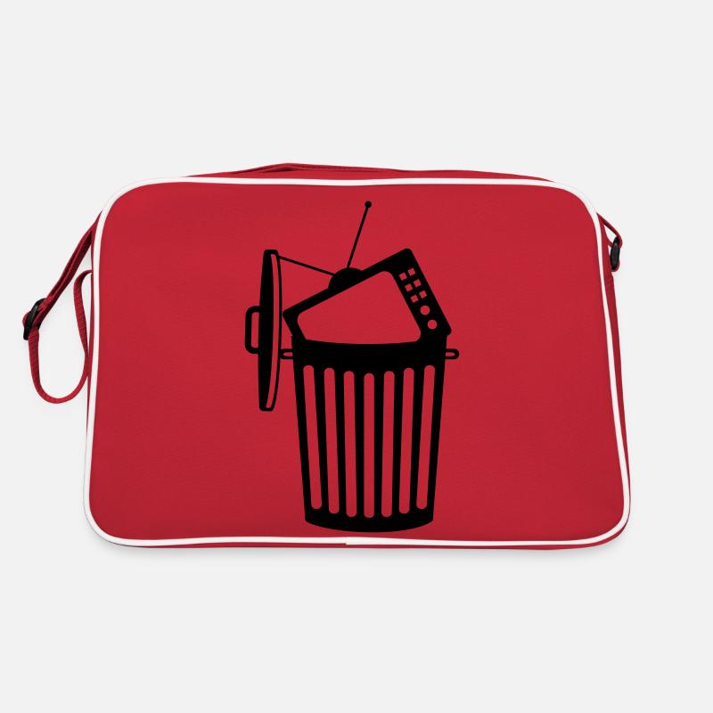 fernseher trash tv programm verdummung scheisse sc Retro Tasche