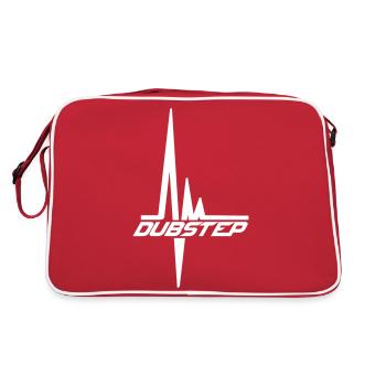 Dub Step Techno Musique Pulsation Fréquence cardiaque - Sac Retro - rouge/blanc - Dos