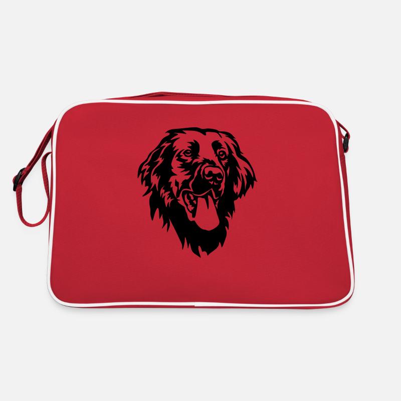 Flat-coated Retriever Kopf Retro Tasche