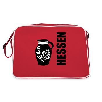 Hesse Bembel #Frankfurt by the sea #EiGude - Retro Bag - red/white - Back
