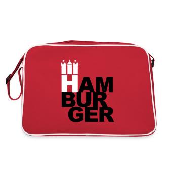 HAMBURGER 2c Hamburg coat of arms - Retro Bag - red/white - Back